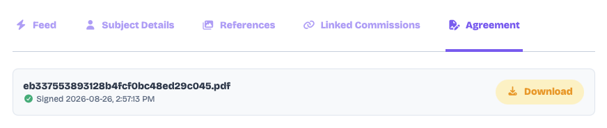 Agreement Tab